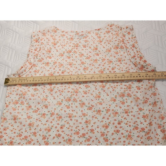 GAP blouse womens Floral Print Sleeveless peach 
Pocket Casual Cute dainty  S - Picture 5 of 10